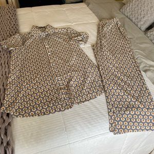 Geo print matching pant set
